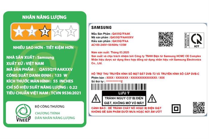 Smart Tivi QLED Samsung AI 4K 55 Inch QA55Q7FA